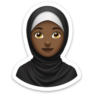 Black hijabi girl  sticker