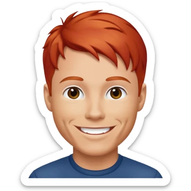 Brian Littrell with red hair sticker