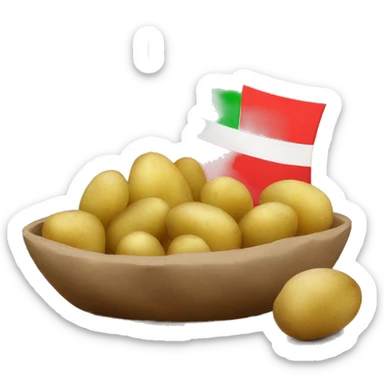 Lushkoshenko with potatoes and the flag of Belarusians  sticker