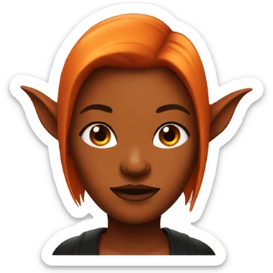 Devil woman with hair orange color  sticker