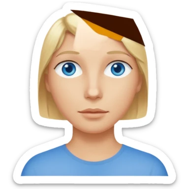 short blond hair blue eyes 5ft 9 140lbs Italian sticker