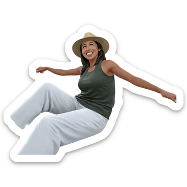 smiling girl in outdoor setting sticker