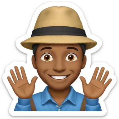 Street Puppet Performer black man sticker