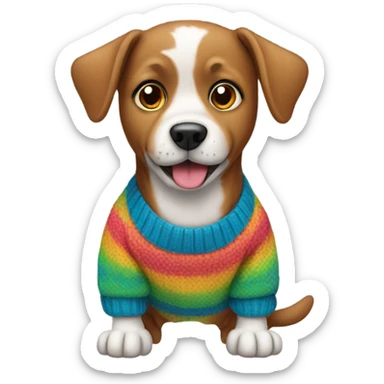 Dog with jumper  sticker
