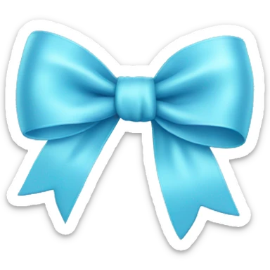 light blue bow sticker