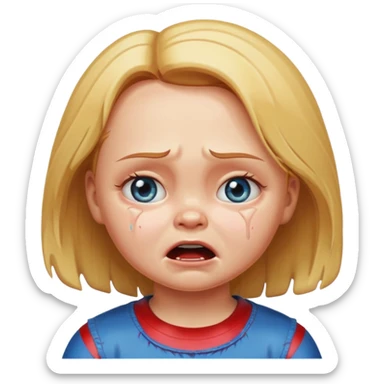 Girl name chucky crying and flooding the place sticker