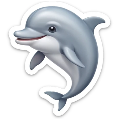 Cute Dolphin Happy face  sticker