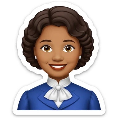 Madam C.J. Walker with dark brown hair sticker