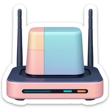 Can you make the AI LLM model router more abstract with pastel colors? sticker