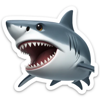 Shark attack  sticker