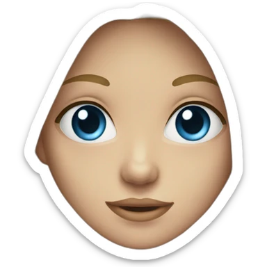 Girl-blue - eyes- long - hair - br sticker