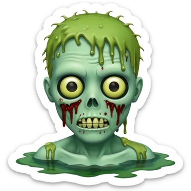 Green Zombie ponda sticker
