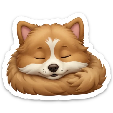 cute doggy sleeping sticker