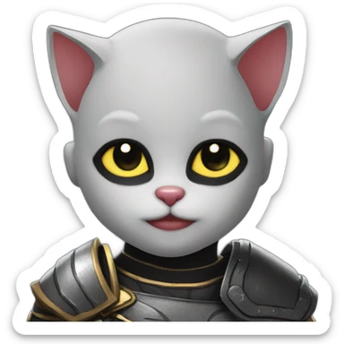 black cat inspiration kratos from god of war sticker