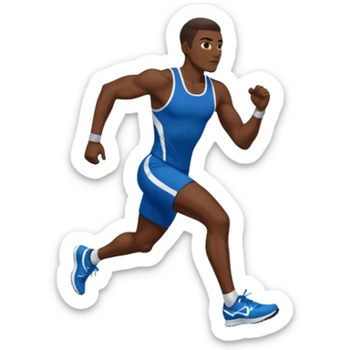 Track n field male athlete sticker