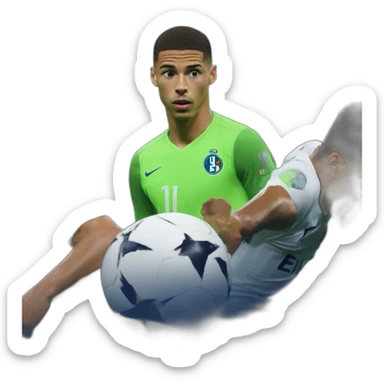 Kylian m’bappé with champions league sticker