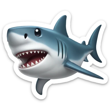 shark with bow sticker
