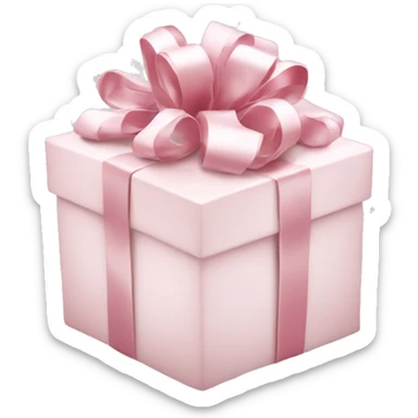 Light pink Christmas gifts under a white Christmas tree  sticker