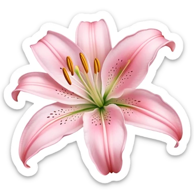 light pink lilium sticker