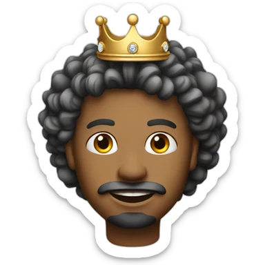 King with diamond crown sticker