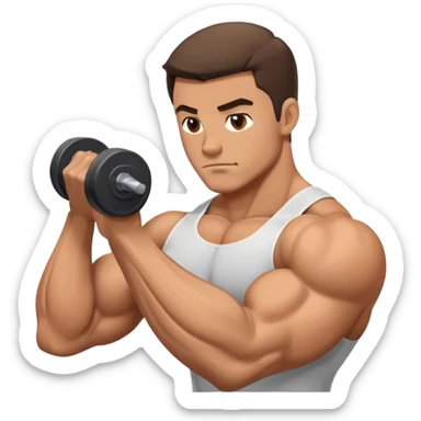 guy how to do bicep curls sticker
