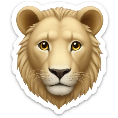 Ours avec un lion sticker