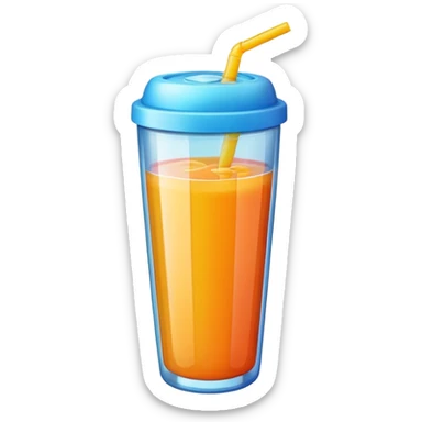 I want a shaker of juice for gym sticker