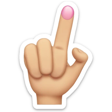 Emoji of biting finger nail and blushing sticker