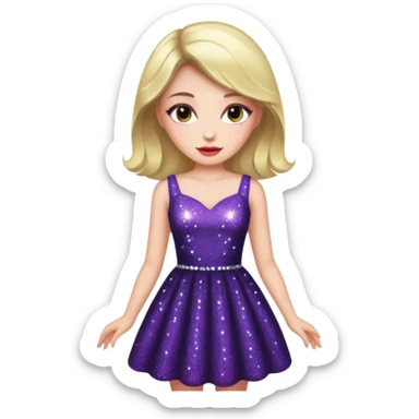 Glitter noir darling sticker