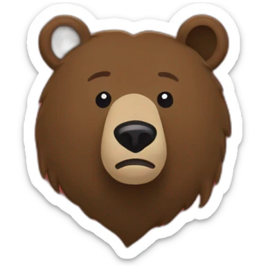 Bear in Brown University gear sticker