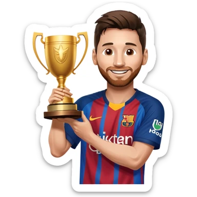 Messi con la copa  sticker