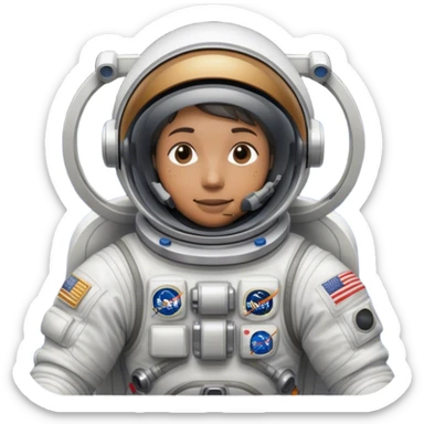 👨‍🚀 Cinematic Realistic Astronaut – A highly detailed depiction of an astronaut in a state-of-the-art space suit, floating weightlessly in the vast expanse of space. The reflective visor hides the face so we do not see the astronauts face, while intricate suit details and soft lighting create an immersive sense of realism. sticker