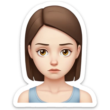 SadYoung light brunette missing her muscular  bald beard husband sticker