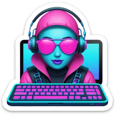 devops cyberpunk vaporwave hacker themed emoji pack sticker