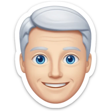 Julian Garner with blue eyes sticker