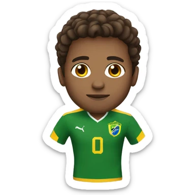 Brazilian football brown hair sticker