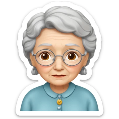 granny thinking sticker