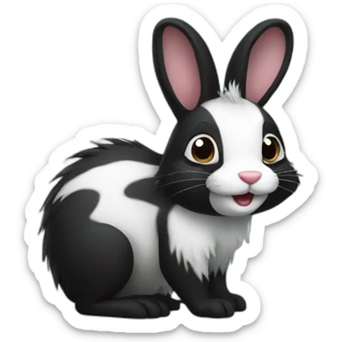 Bunny skunk sticker