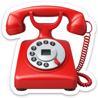 red phone calls sticker