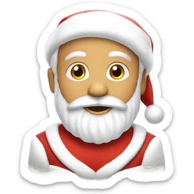 Santa with a little kid  sticker