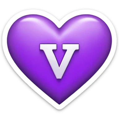 The white Letter “t” inside a Purple Heart sticker