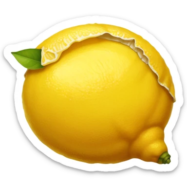 The leftovers of a lemon after making lemon juice sticker