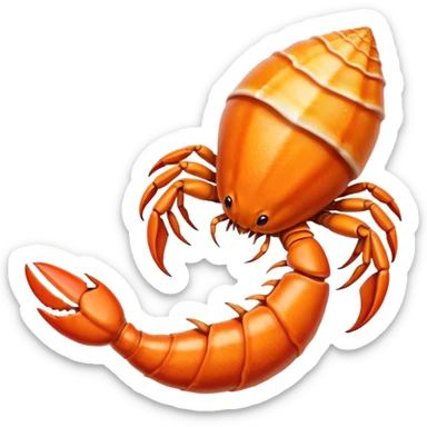 🦞🐚 una claw saliendo del emoji de shell sticker