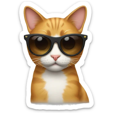 Cat with sunglasses sticker