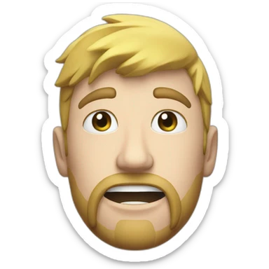 Mrbeast logo with a blaack people sticker