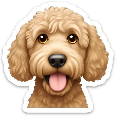 Tan labradoodle sticker