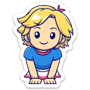 Smiling Lucy Heartfilia from Fairy Tail with blonde hair sticker