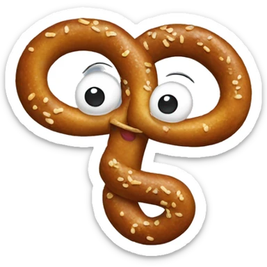 Dancing pretzel  sticker