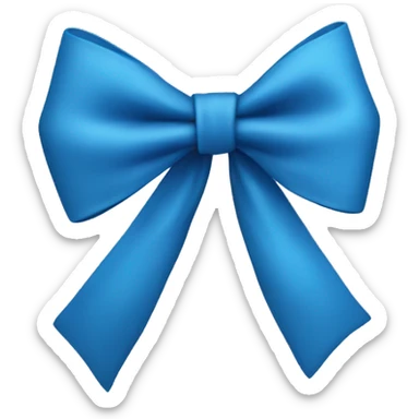 Blue bow sticker