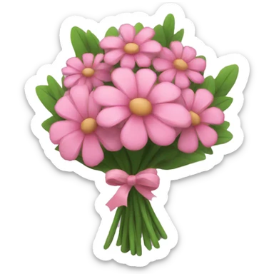 pink bouquet sticker